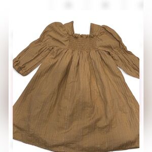 Gorgeous neutral brown dress with gold detail throughout MonBebe Size S